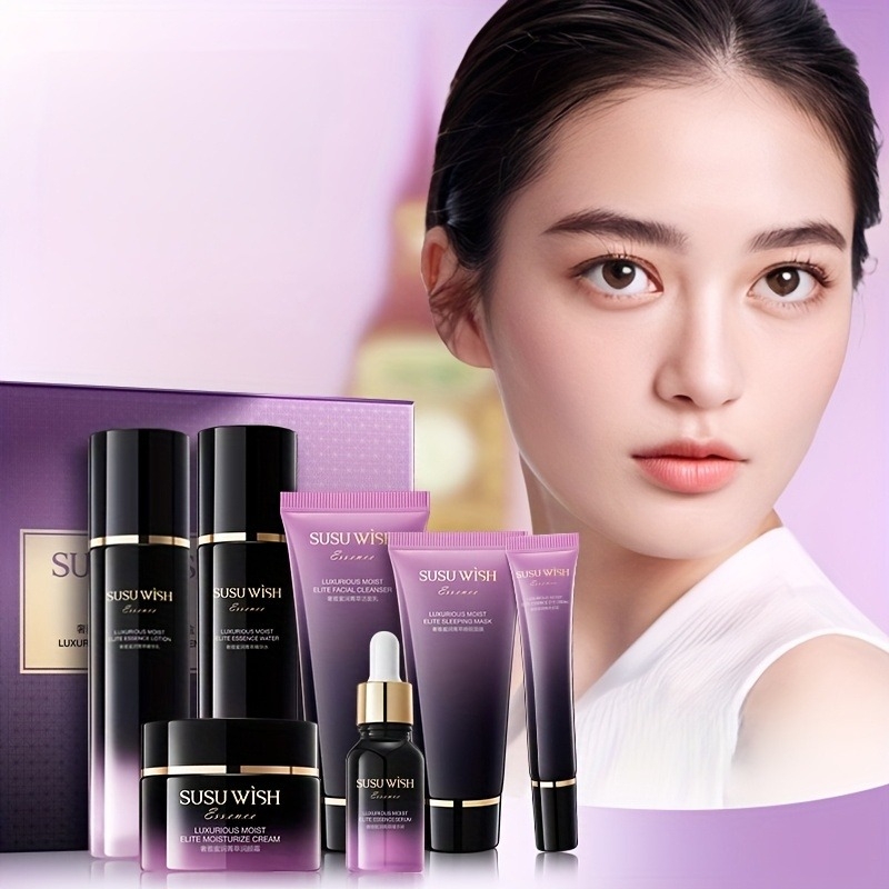 Luxury Skincare Routine - Set Esens Pelembap Sembilan Potong yang