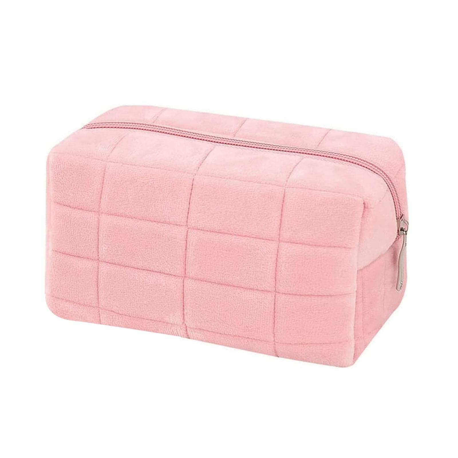 Luxury Skincare Daily - Tas Makeup Perjalanan Mewah Berbulu Lembut,